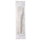Cutlery Set: White Fork, Spoon & Napkin|||undefined|||Խոհանոցային պարագաների հավաքածու